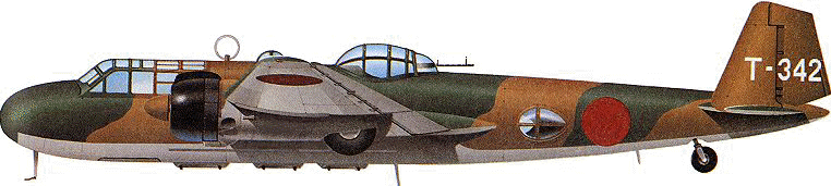 Mitsubishi G3M 'Nell' torpedo-bomber - reproduced with thanks from David Mondey 'Axis Aircraft of World War II' (Chancellor Press)