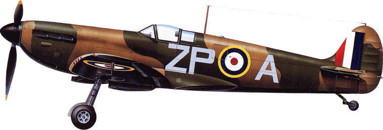 Spitfire Mk I K9953 - flown by Squadron Leader Adolf 'Sailor' Malan, CO of 74 Squadron RAF during Battle of Britain