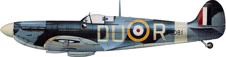 Spitfire Mk II flown by Flight Lieutenant A. Vybiral of 312 Squadron RAF in November 1941