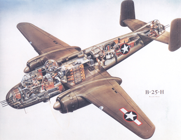 B-25H cutaway view